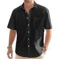 Cotton & Linen Short-Sleeve Shirt.