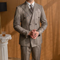 Men's Retro Double-Breasted Suit.