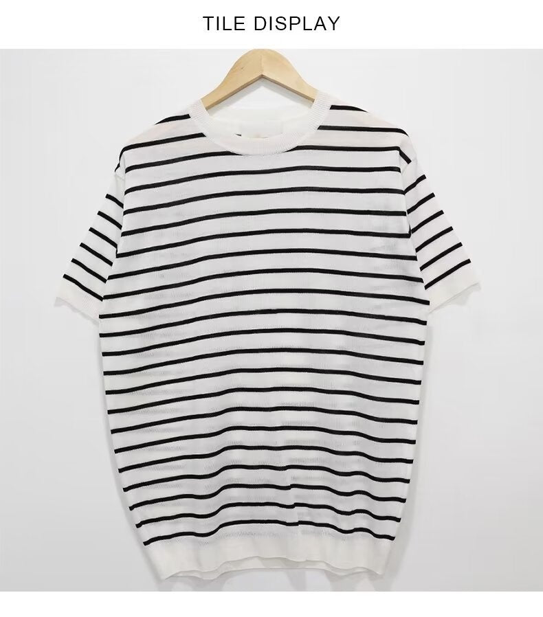 Striped Summer Knit Polo