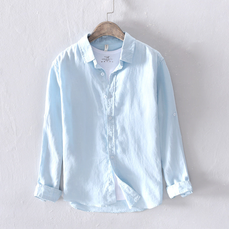 Men's Casual Linen Shirt.