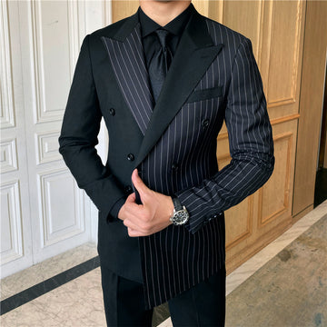 Striped Double-Breasted Suit.