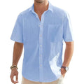 Cotton & Linen Short-Sleeve Shirt.