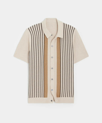 Virtus Stripe Polo Cardigan.