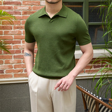 Retro Casual Men's Knitwear - Polo